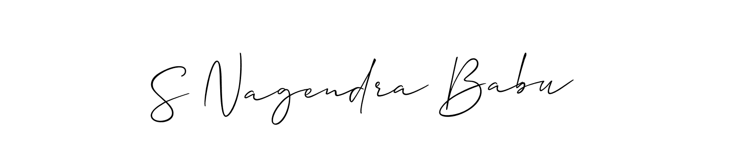 How to make S Nagendra Babu name signature. Use Allison_Script style for creating short signs online. This is the latest handwritten sign. S Nagendra Babu signature style 2 images and pictures png