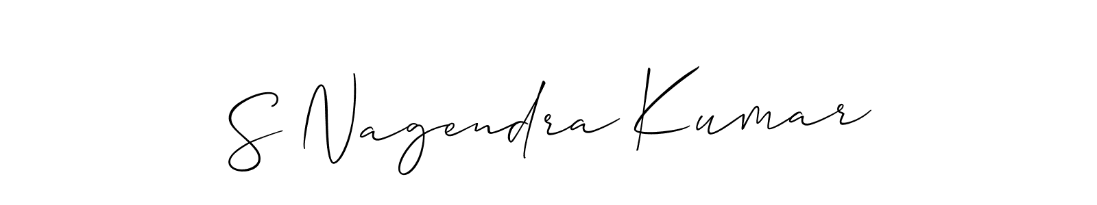 Use a signature maker to create a handwritten signature online. With this signature software, you can design (Allison_Script) your own signature for name S Nagendra Kumar. S Nagendra Kumar signature style 2 images and pictures png