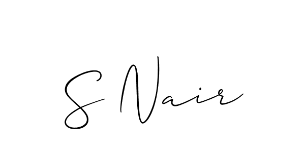 Similarly Allison_Script is the best handwritten signature design. Signature creator online .You can use it as an online autograph creator for name S Nair. S Nair signature style 2 images and pictures png