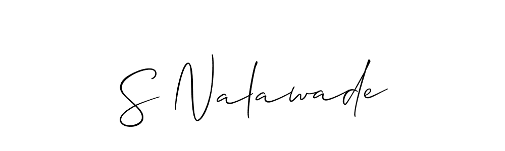 Create a beautiful signature design for name S Nalawade. With this signature (Allison_Script) fonts, you can make a handwritten signature for free. S Nalawade signature style 2 images and pictures png