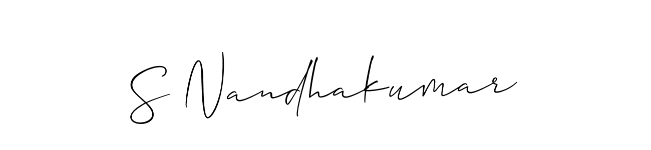 Create a beautiful signature design for name S Nandhakumar. With this signature (Allison_Script) fonts, you can make a handwritten signature for free. S Nandhakumar signature style 2 images and pictures png