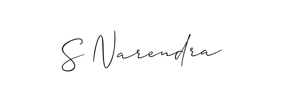 Also we have S Narendra name is the best signature style. Create professional handwritten signature collection using Allison_Script autograph style. S Narendra signature style 2 images and pictures png
