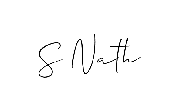 How to Draw S Nath signature style? Allison_Script is a latest design signature styles for name S Nath. S Nath signature style 2 images and pictures png