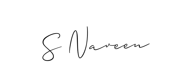 Design your own signature with our free online signature maker. With this signature software, you can create a handwritten (Allison_Script) signature for name S Naveen. S Naveen signature style 2 images and pictures png