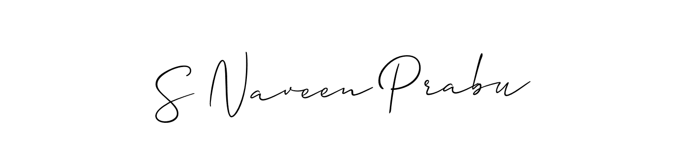 Use a signature maker to create a handwritten signature online. With this signature software, you can design (Allison_Script) your own signature for name S Naveen Prabu. S Naveen Prabu signature style 2 images and pictures png