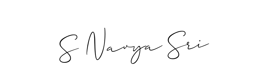 How to Draw S Navya Sri signature style? Allison_Script is a latest design signature styles for name S Navya Sri. S Navya Sri signature style 2 images and pictures png