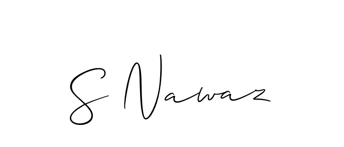 if you are searching for the best signature style for your name S Nawaz. so please give up your signature search. here we have designed multiple signature styles  using Allison_Script. S Nawaz signature style 2 images and pictures png