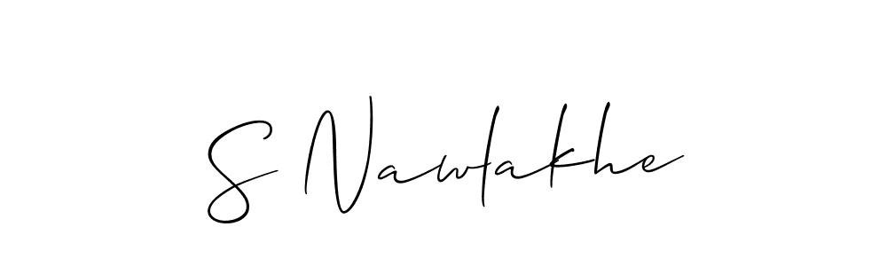 It looks lik you need a new signature style for name S Nawlakhe. Design unique handwritten (Allison_Script) signature with our free signature maker in just a few clicks. S Nawlakhe signature style 2 images and pictures png