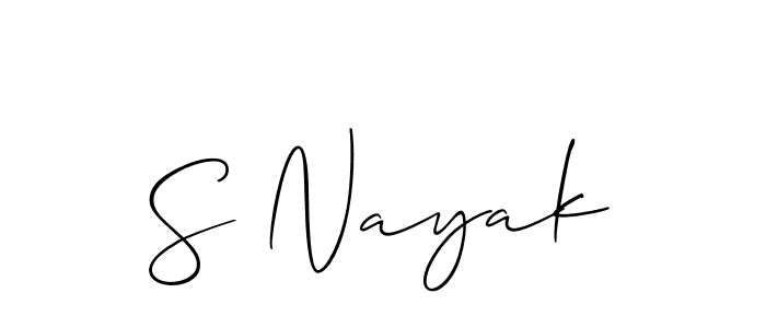 How to make S Nayak name signature. Use Allison_Script style for creating short signs online. This is the latest handwritten sign. S Nayak signature style 2 images and pictures png