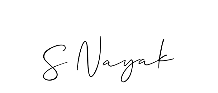 How to make S Nayak name signature. Use Allison_Script style for creating short signs online. This is the latest handwritten sign. S Nayak signature style 2 images and pictures png