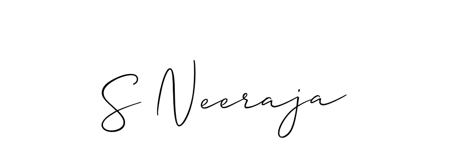 Design your own signature with our free online signature maker. With this signature software, you can create a handwritten (Allison_Script) signature for name S Neeraja. S Neeraja signature style 2 images and pictures png