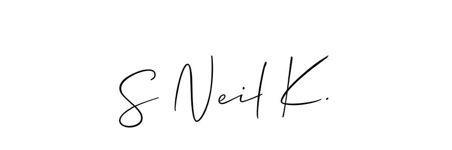 Best and Professional Signature Style for S Neil K.. Allison_Script Best Signature Style Collection. S Neil K. signature style 2 images and pictures png