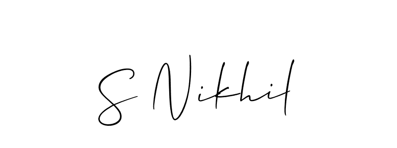 Here are the top 10 professional signature styles for the name S Nikhil. These are the best autograph styles you can use for your name. S Nikhil signature style 2 images and pictures png