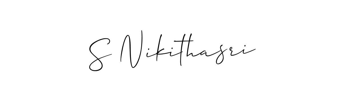 Make a short S Nikithasri signature style. Manage your documents anywhere anytime using Allison_Script. Create and add eSignatures, submit forms, share and send files easily. S Nikithasri signature style 2 images and pictures png