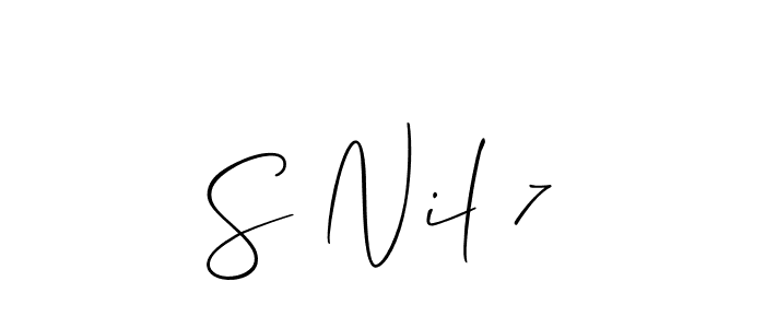 Also we have S Nil 7 name is the best signature style. Create professional handwritten signature collection using Allison_Script autograph style. S Nil 7 signature style 2 images and pictures png