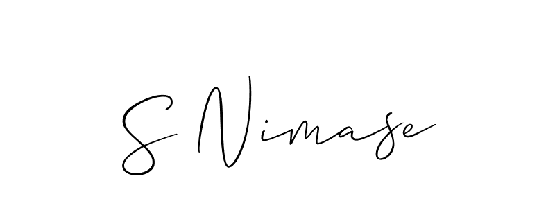 It looks lik you need a new signature style for name S Nimase. Design unique handwritten (Allison_Script) signature with our free signature maker in just a few clicks. S Nimase signature style 2 images and pictures png