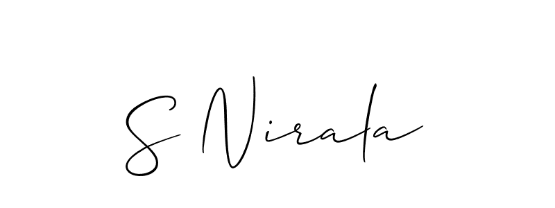 Similarly Allison_Script is the best handwritten signature design. Signature creator online .You can use it as an online autograph creator for name S Nirala. S Nirala signature style 2 images and pictures png