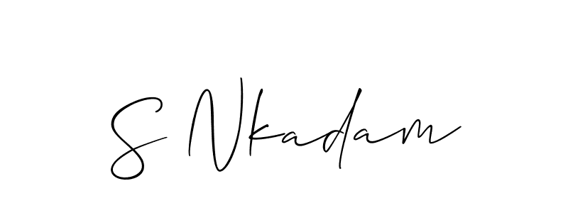 It looks lik you need a new signature style for name S Nkadam. Design unique handwritten (Allison_Script) signature with our free signature maker in just a few clicks. S Nkadam signature style 2 images and pictures png