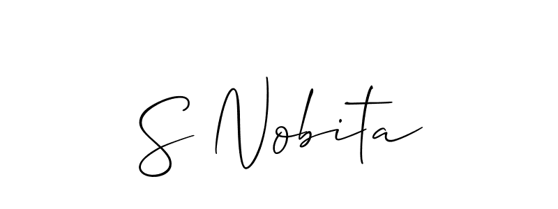 How to Draw S Nobita signature style? Allison_Script is a latest design signature styles for name S Nobita. S Nobita signature style 2 images and pictures png