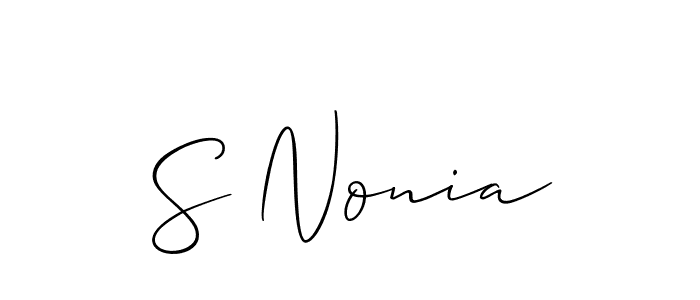 How to Draw S Nonia signature style? Allison_Script is a latest design signature styles for name S Nonia. S Nonia signature style 2 images and pictures png