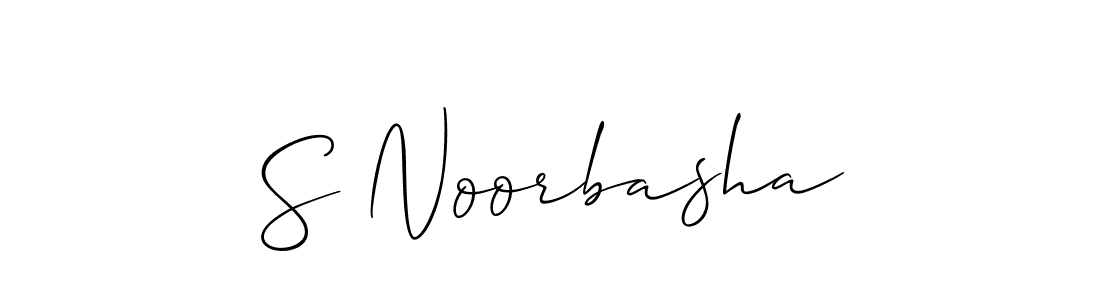Make a beautiful signature design for name S Noorbasha. With this signature (Allison_Script) style, you can create a handwritten signature for free. S Noorbasha signature style 2 images and pictures png