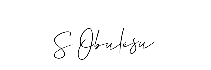 Allison_Script is a professional signature style that is perfect for those who want to add a touch of class to their signature. It is also a great choice for those who want to make their signature more unique. Get S Obulesu name to fancy signature for free. S Obulesu signature style 2 images and pictures png