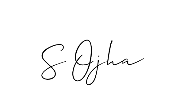 if you are searching for the best signature style for your name S Ojha. so please give up your signature search. here we have designed multiple signature styles  using Allison_Script. S Ojha signature style 2 images and pictures png