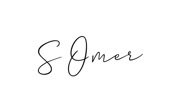 Design your own signature with our free online signature maker. With this signature software, you can create a handwritten (Allison_Script) signature for name S Omer. S Omer signature style 2 images and pictures png