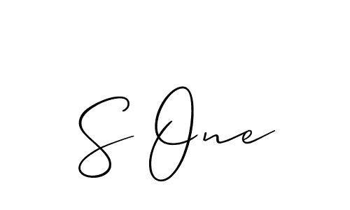 Also we have S One name is the best signature style. Create professional handwritten signature collection using Allison_Script autograph style. S One signature style 2 images and pictures png