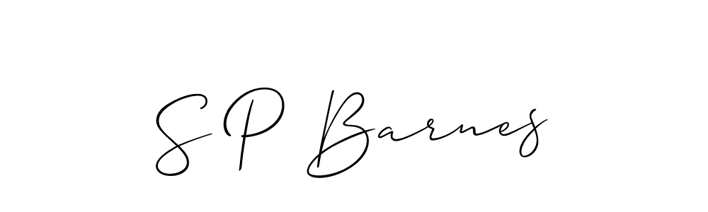 if you are searching for the best signature style for your name S P Barnes. so please give up your signature search. here we have designed multiple signature styles  using Allison_Script. S P Barnes signature style 2 images and pictures png