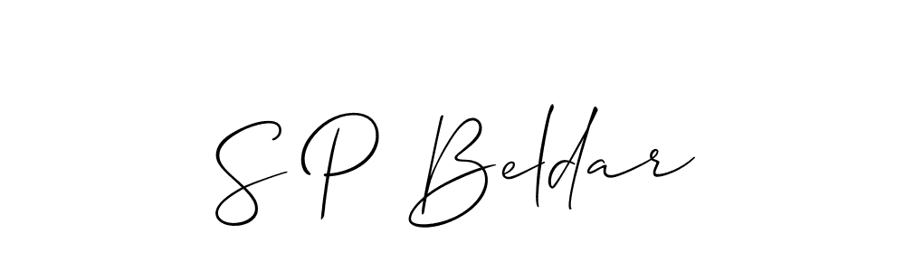 Also we have S P Beldar name is the best signature style. Create professional handwritten signature collection using Allison_Script autograph style. S P Beldar signature style 2 images and pictures png