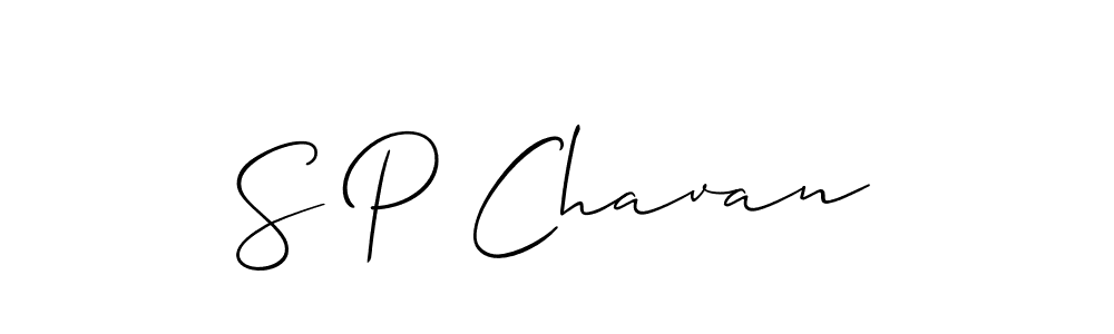 Make a beautiful signature design for name S P Chavan. With this signature (Allison_Script) style, you can create a handwritten signature for free. S P Chavan signature style 2 images and pictures png