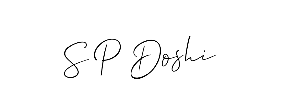 How to Draw S P Doshi signature style? Allison_Script is a latest design signature styles for name S P Doshi. S P Doshi signature style 2 images and pictures png