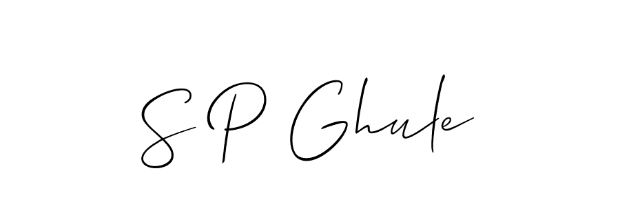 S P Ghule stylish signature style. Best Handwritten Sign (Allison_Script) for my name. Handwritten Signature Collection Ideas for my name S P Ghule. S P Ghule signature style 2 images and pictures png