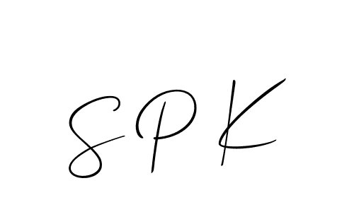 You should practise on your own different ways (Allison_Script) to write your name (S P K) in signature. don't let someone else do it for you. S P K signature style 2 images and pictures png