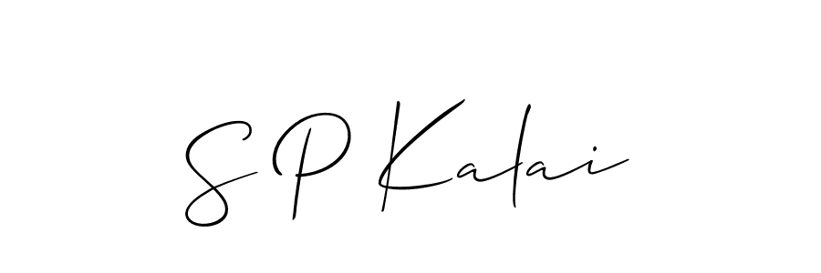 Similarly Allison_Script is the best handwritten signature design. Signature creator online .You can use it as an online autograph creator for name S P Kalai. S P Kalai signature style 2 images and pictures png