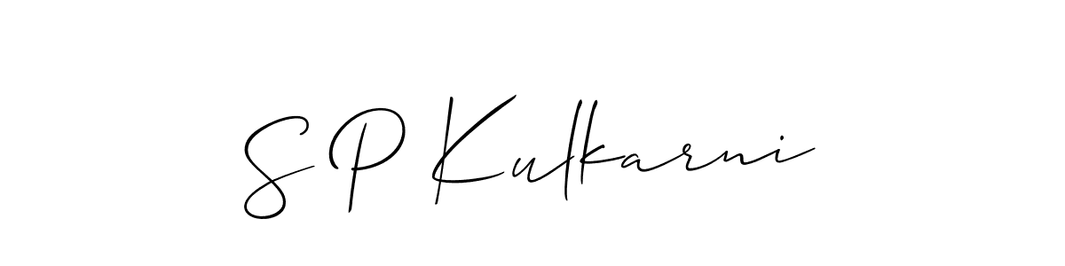 Best and Professional Signature Style for S P Kulkarni. Allison_Script Best Signature Style Collection. S P Kulkarni signature style 2 images and pictures png