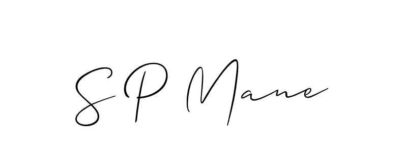 The best way (Allison_Script) to make a short signature is to pick only two or three words in your name. The name S P Mane include a total of six letters. For converting this name. S P Mane signature style 2 images and pictures png