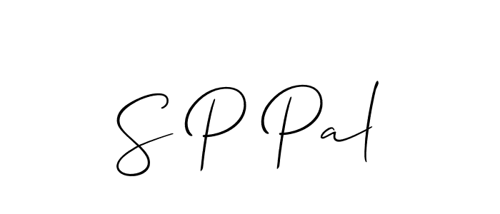 How to make S P Pal name signature. Use Allison_Script style for creating short signs online. This is the latest handwritten sign. S P Pal signature style 2 images and pictures png