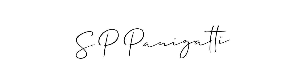 This is the best signature style for the S P Panigatti name. Also you like these signature font (Allison_Script). Mix name signature. S P Panigatti signature style 2 images and pictures png