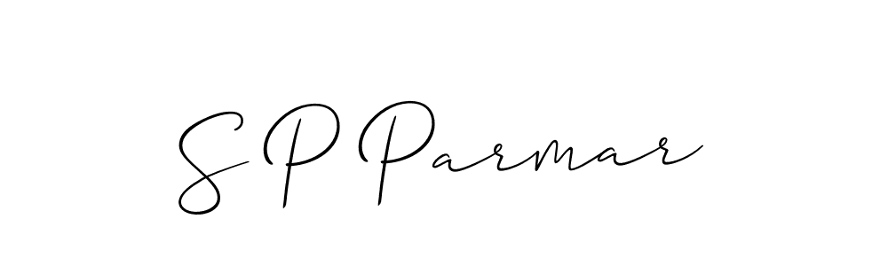 Create a beautiful signature design for name S P Parmar. With this signature (Allison_Script) fonts, you can make a handwritten signature for free. S P Parmar signature style 2 images and pictures png