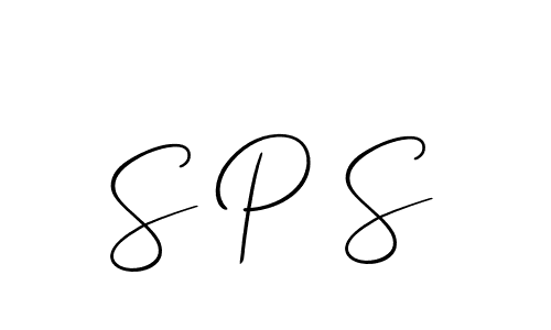 How to make S P S signature? Allison_Script is a professional autograph style. Create handwritten signature for S P S name. S P S signature style 2 images and pictures png