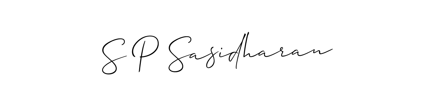 Allison_Script is a professional signature style that is perfect for those who want to add a touch of class to their signature. It is also a great choice for those who want to make their signature more unique. Get S P Sasidharan name to fancy signature for free. S P Sasidharan signature style 2 images and pictures png