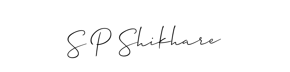 How to Draw S P Shikhare signature style? Allison_Script is a latest design signature styles for name S P Shikhare. S P Shikhare signature style 2 images and pictures png