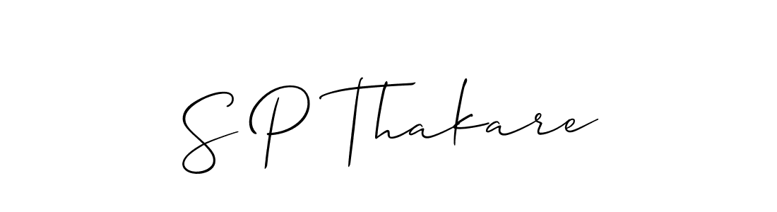 Allison_Script is a professional signature style that is perfect for those who want to add a touch of class to their signature. It is also a great choice for those who want to make their signature more unique. Get S P Thakare name to fancy signature for free. S P Thakare signature style 2 images and pictures png