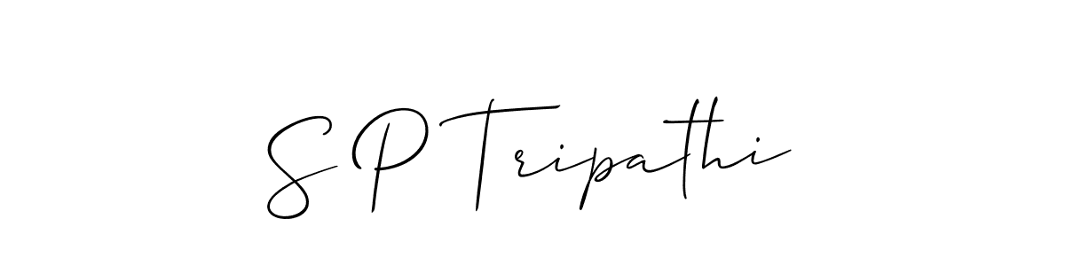 Use a signature maker to create a handwritten signature online. With this signature software, you can design (Allison_Script) your own signature for name S P Tripathi. S P Tripathi signature style 2 images and pictures png