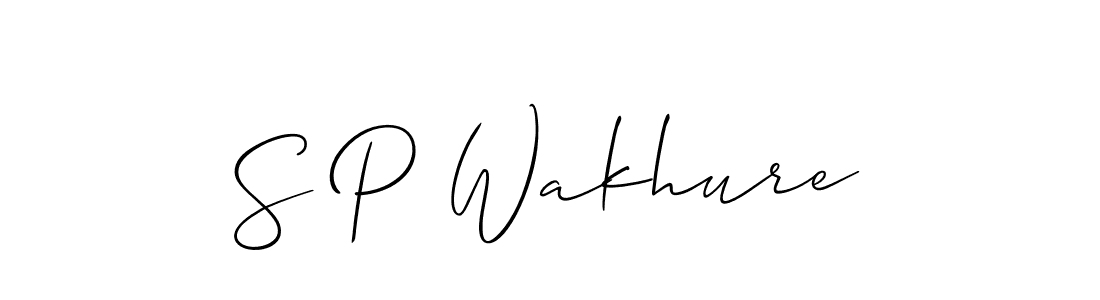 S P Wakhure stylish signature style. Best Handwritten Sign (Allison_Script) for my name. Handwritten Signature Collection Ideas for my name S P Wakhure. S P Wakhure signature style 2 images and pictures png