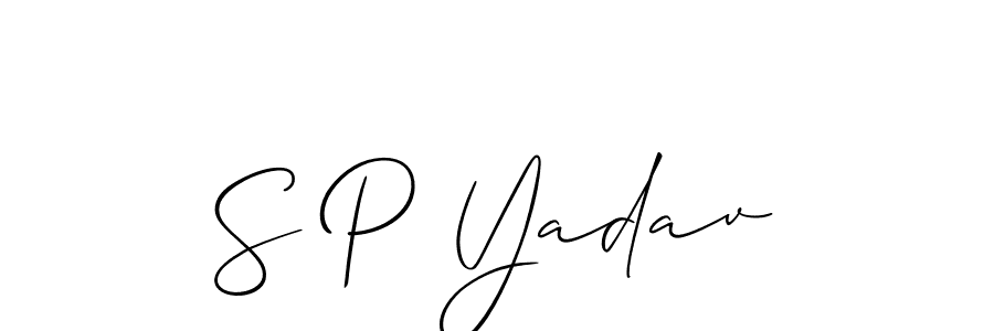 You should practise on your own different ways (Allison_Script) to write your name (S P Yadav) in signature. don't let someone else do it for you. S P Yadav signature style 2 images and pictures png