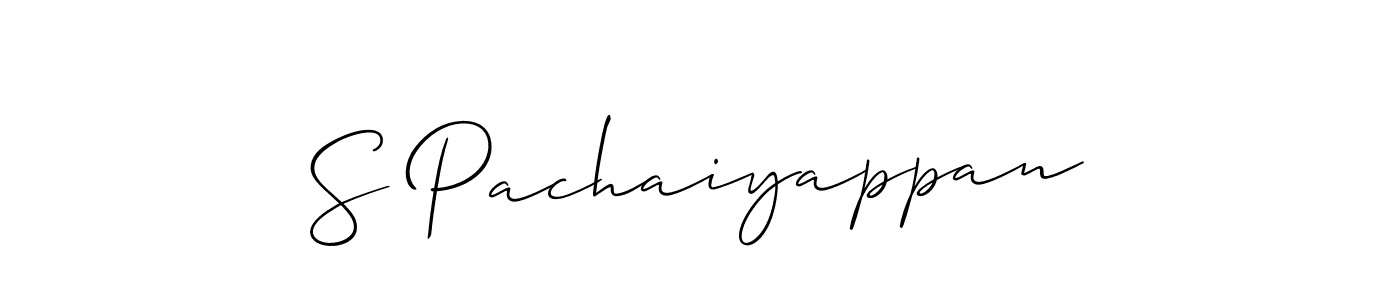 It looks lik you need a new signature style for name S Pachaiyappan. Design unique handwritten (Allison_Script) signature with our free signature maker in just a few clicks. S Pachaiyappan signature style 2 images and pictures png