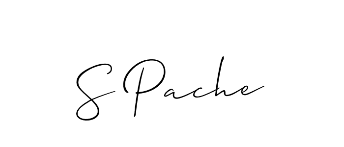 Also You can easily find your signature by using the search form. We will create S Pache name handwritten signature images for you free of cost using Allison_Script sign style. S Pache signature style 2 images and pictures png